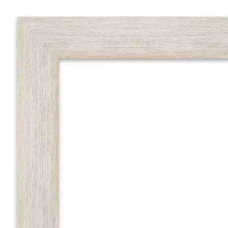 19" x 53" Hardwood Framed Full Length Over-the-Door Mirror - White