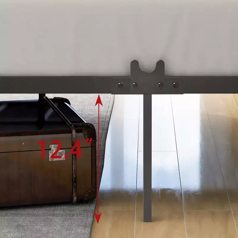 Full Size Metal Canopy Bed Frame - Sturdy Steel Construction with Under-Bed Storage