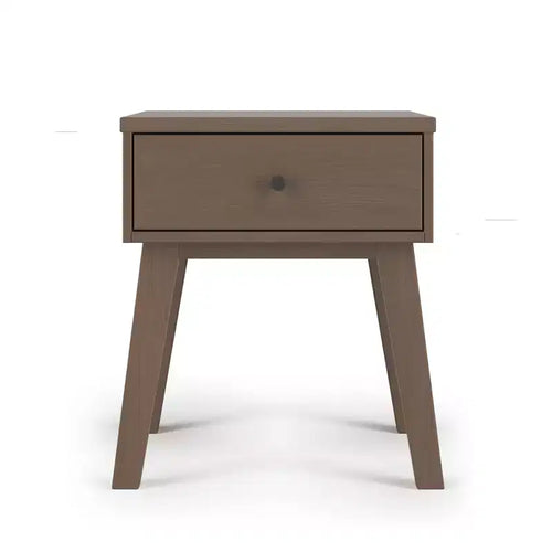 1-Drawer Nightstand for Nursery or Bedroom - Solid Pinewood, Non-Toxic Finish