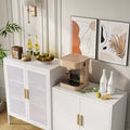 31.5" Metal Storage Cabinet - 2 Doors & 2 Adjustable Shelves, Steel File Cabinet, White
