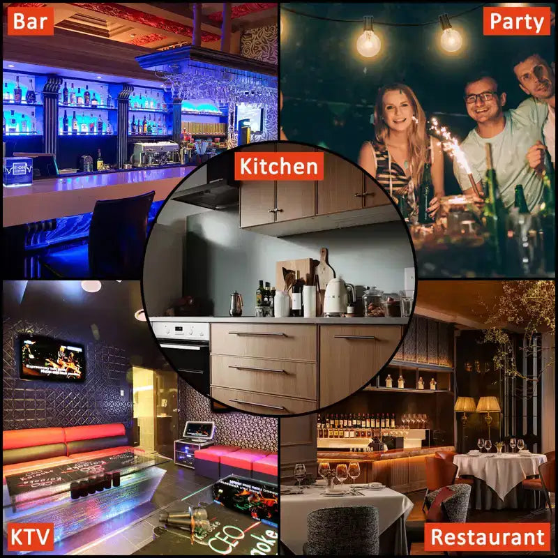 48 LED Lighted Liquor Bottle Display Shelf - 2-Step Bar Shelf with Remote & App Control, Black