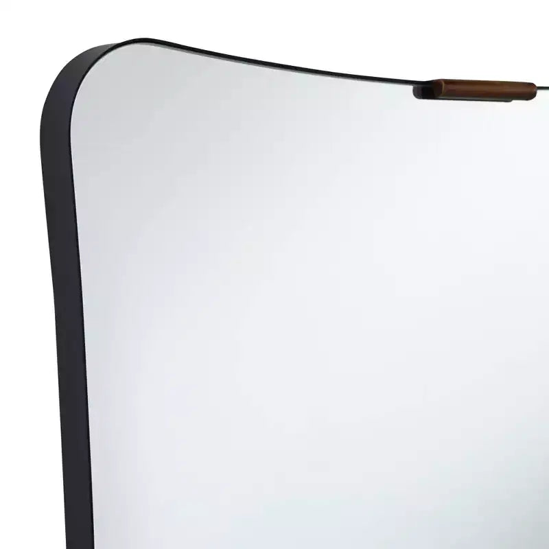 24x38 Black and Brass Wall Mirror