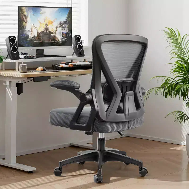Ergonomic Mesh Office Chair - Adjustable Lumbar, Armrests, 330 lb, 90-120° Tilt, Black