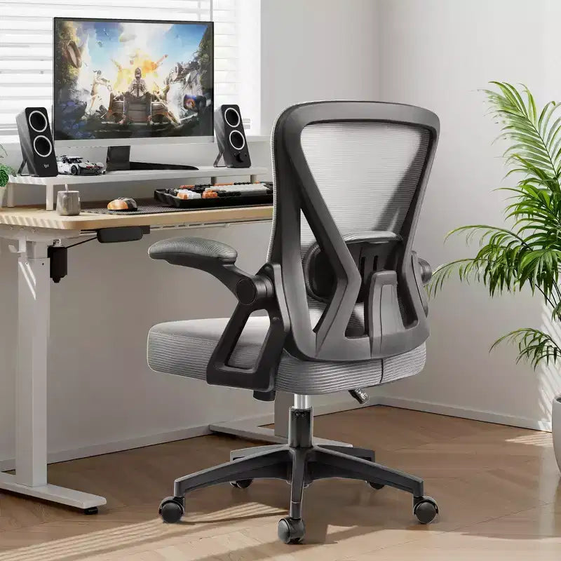 Ergonomic Mesh Office Chair - Adjustable Lumbar, Armrests, 330 lb, 90-120° Tilt, Black