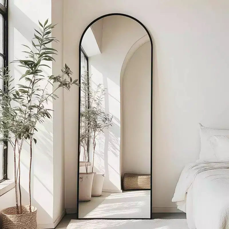 71x26 Inch Arched Full Length Mirror - Standing, Hanging or Leaning Wall Full Body Mirror