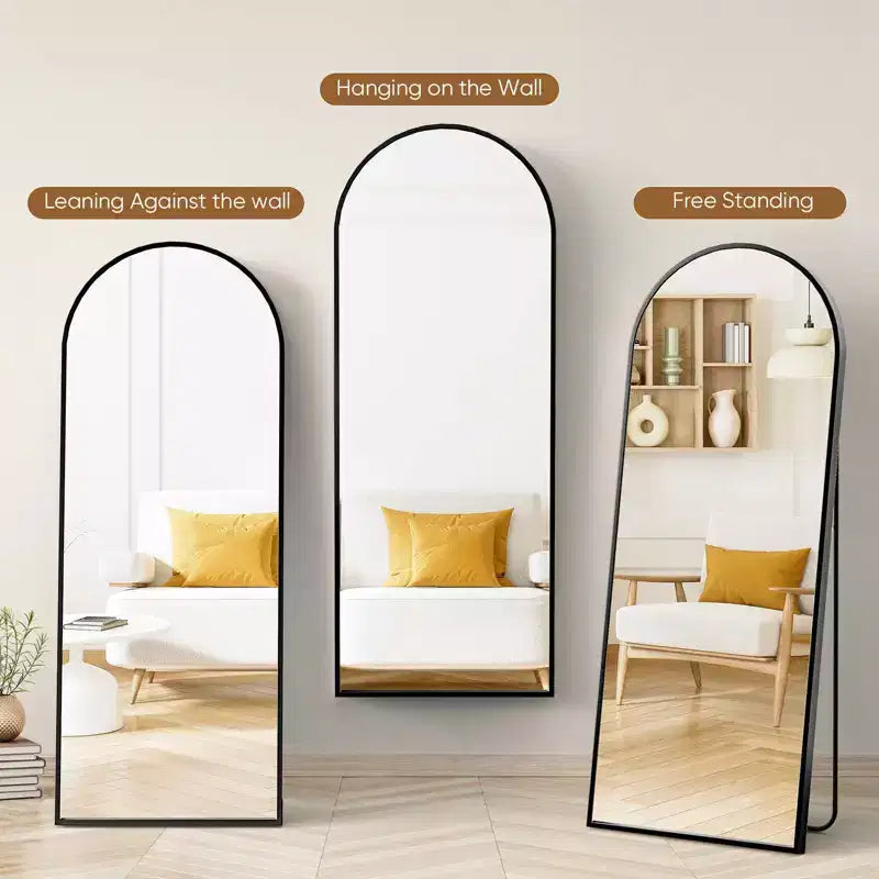 71x26 Inch Arched Full Length Mirror - Standing, Hanging or Leaning Wall Full Body Mirror
