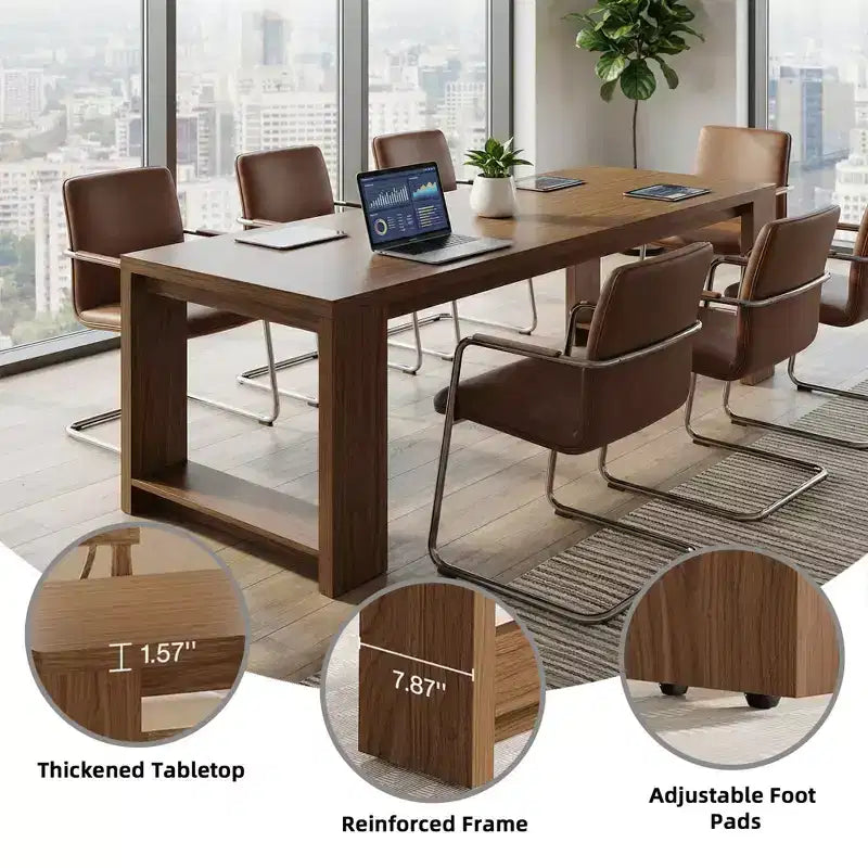 86-Inch Two-Person Computer Desk - Long Office Desk & Conference Table for Dual Workstation
