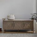 Solid Wood 44 inch Wide Transitional Entryway Storage Bench in Smoky Brown