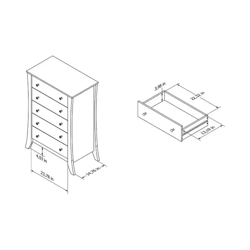5 Drawer Chest - Roasted Espresso