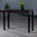 Dark Espresso Console Table with Metal Accents