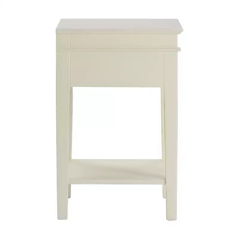 Antique White One-Drawer End Table - French Countryside Style
