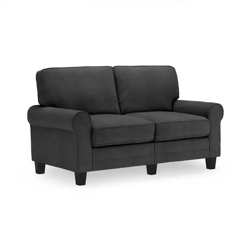 61 Inch Copenhagen Loveseat - Polyester Fabric, Tool-Free Assembly