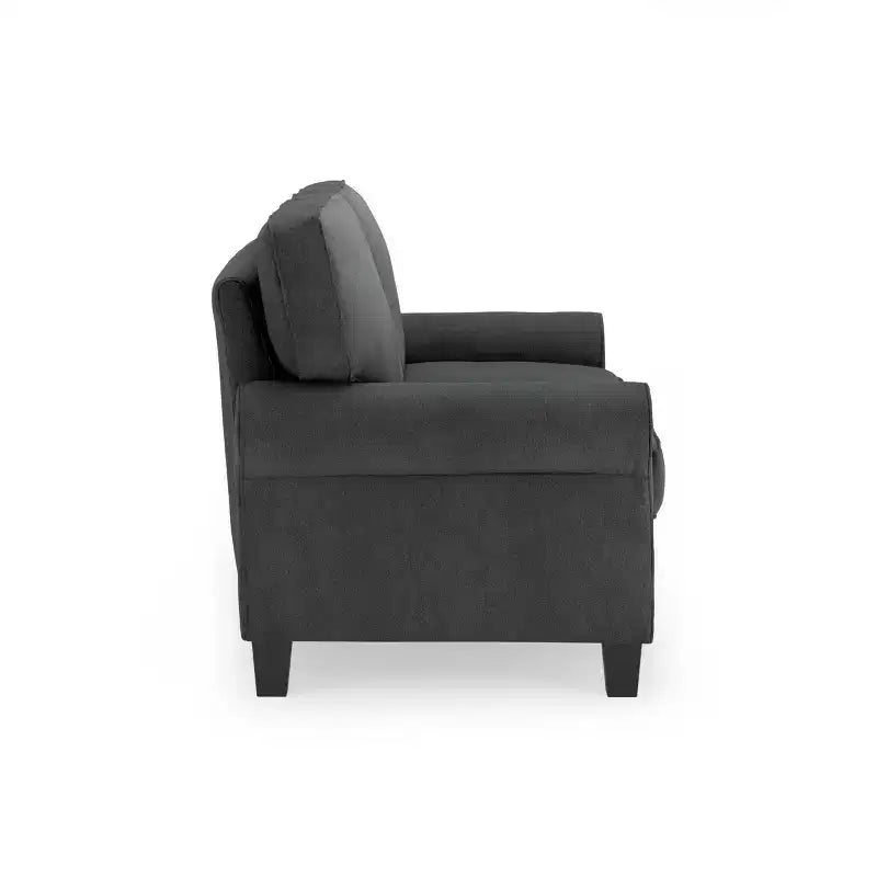 61 Inch Copenhagen Loveseat - Polyester Fabric, Tool-Free Assembly