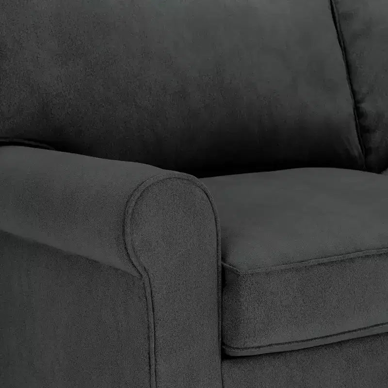 61 Inch Copenhagen Loveseat - Polyester Fabric, Tool-Free Assembly