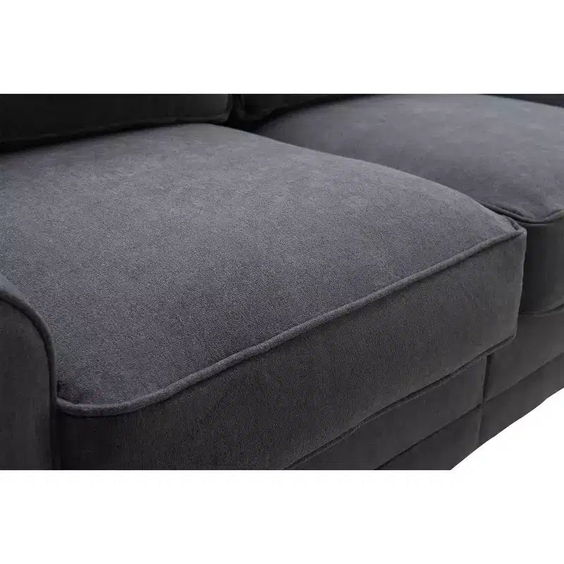 61 Inch Copenhagen Loveseat - Polyester Fabric, Tool-Free Assembly