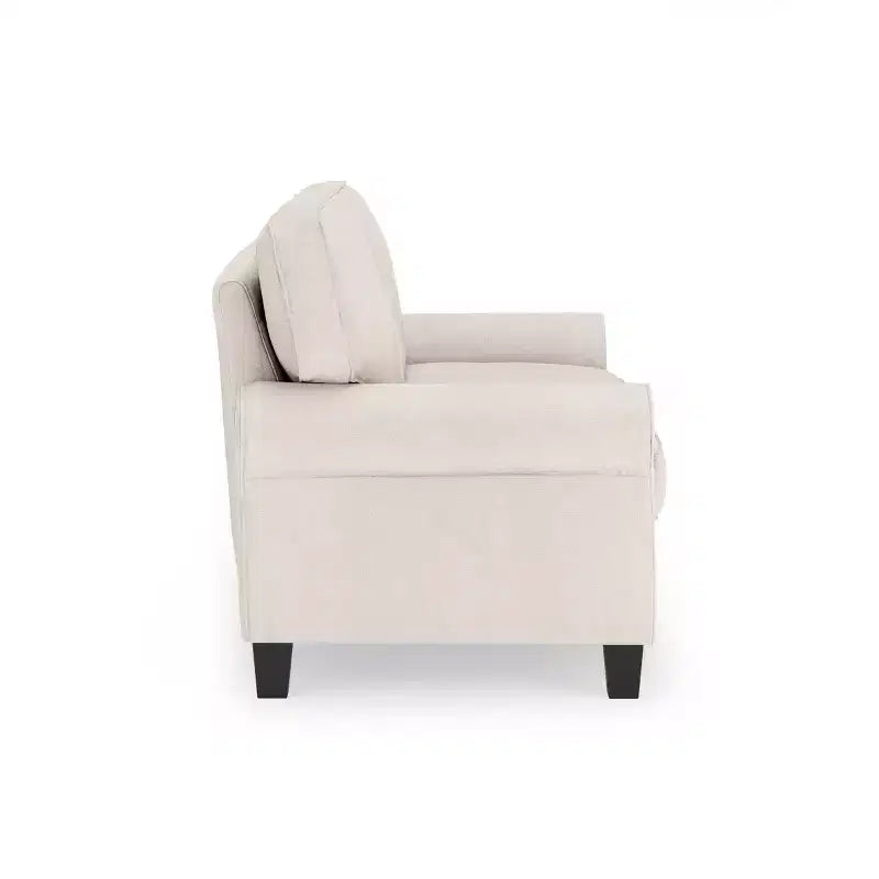 61 Inch Copenhagen Loveseat - Polyester Fabric, Tool-Free Assembly