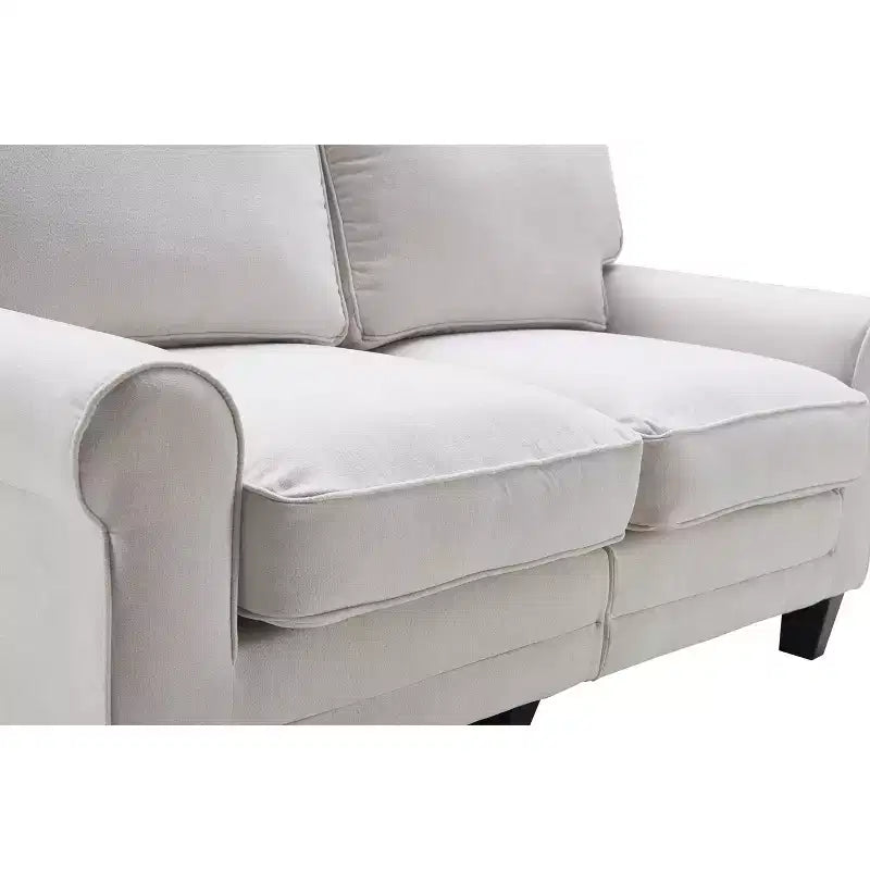 61 Inch Copenhagen Loveseat - Polyester Fabric, Tool-Free Assembly