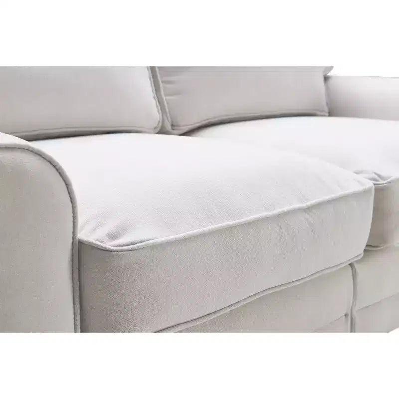 61 Inch Copenhagen Loveseat - Polyester Fabric, Tool-Free Assembly