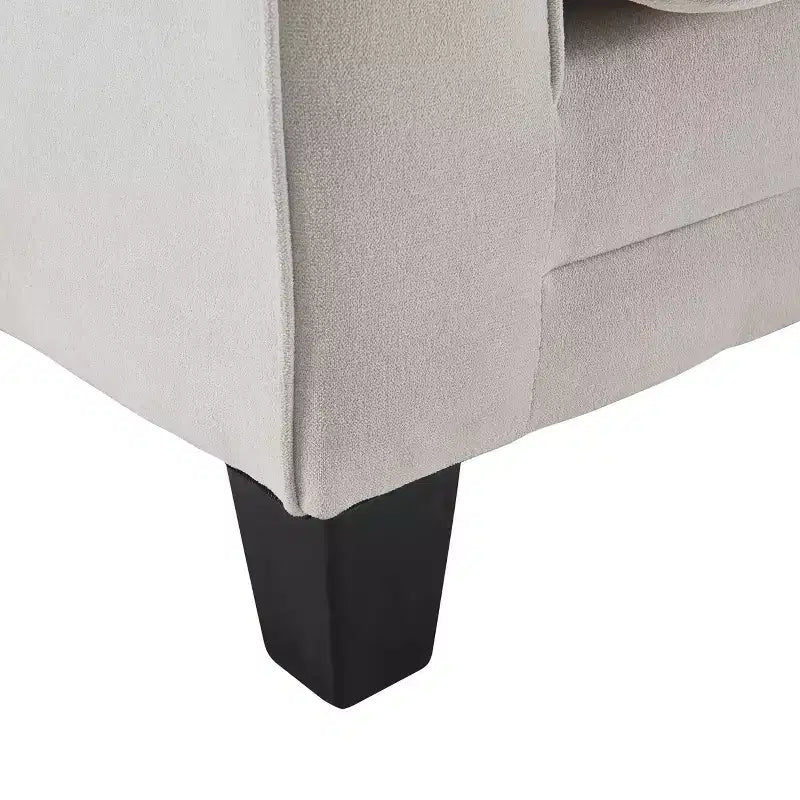 61 Inch Copenhagen Loveseat - Polyester Fabric, Tool-Free Assembly
