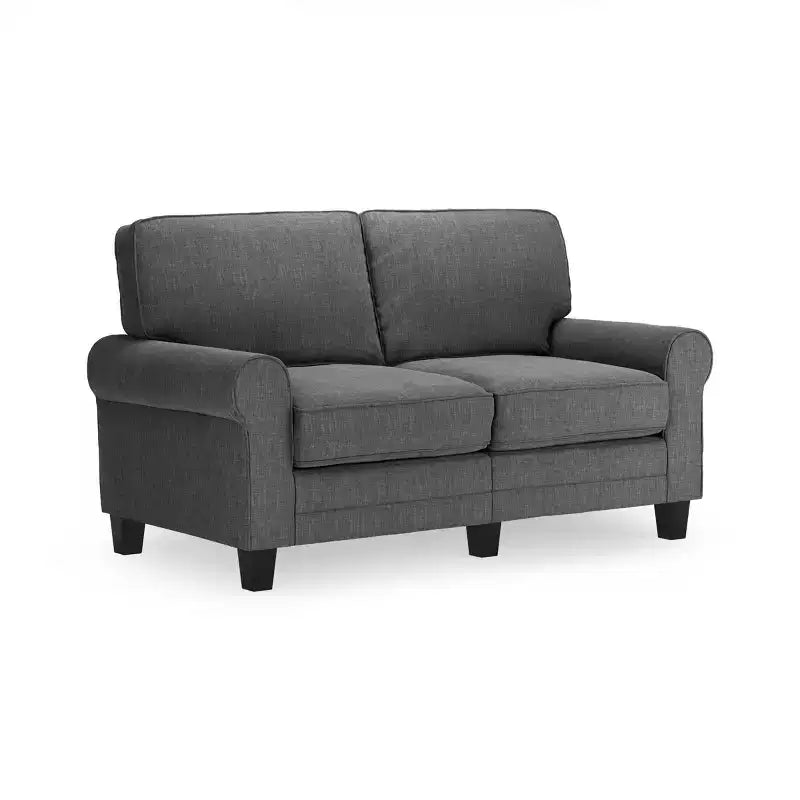 61 Inch Copenhagen Loveseat - Polyester Fabric, Tool-Free Assembly