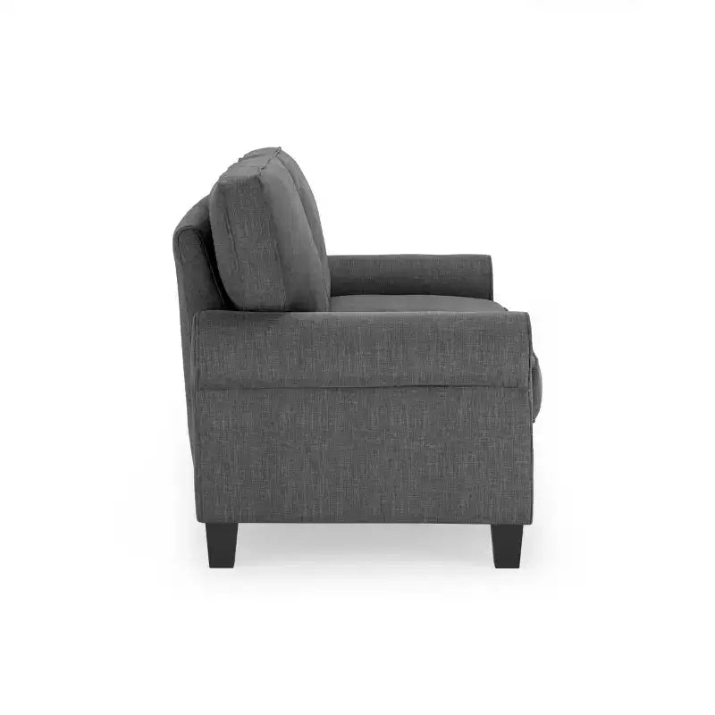 61 Inch Copenhagen Loveseat - Polyester Fabric, Tool-Free Assembly
