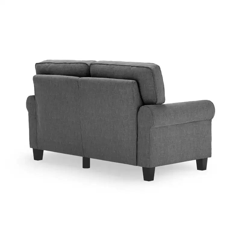 61 Inch Copenhagen Loveseat - Polyester Fabric, Tool-Free Assembly