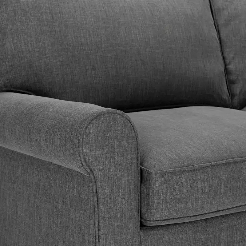 61 Inch Copenhagen Loveseat - Polyester Fabric, Tool-Free Assembly