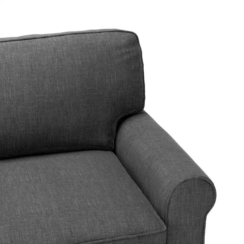 61 Inch Copenhagen Loveseat - Polyester Fabric, Tool-Free Assembly