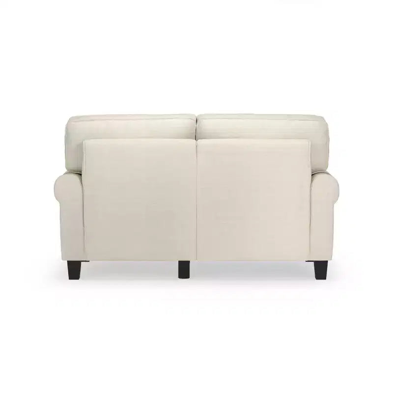 61 Inch Copenhagen Loveseat - Polyester Fabric, Tool-Free Assembly
