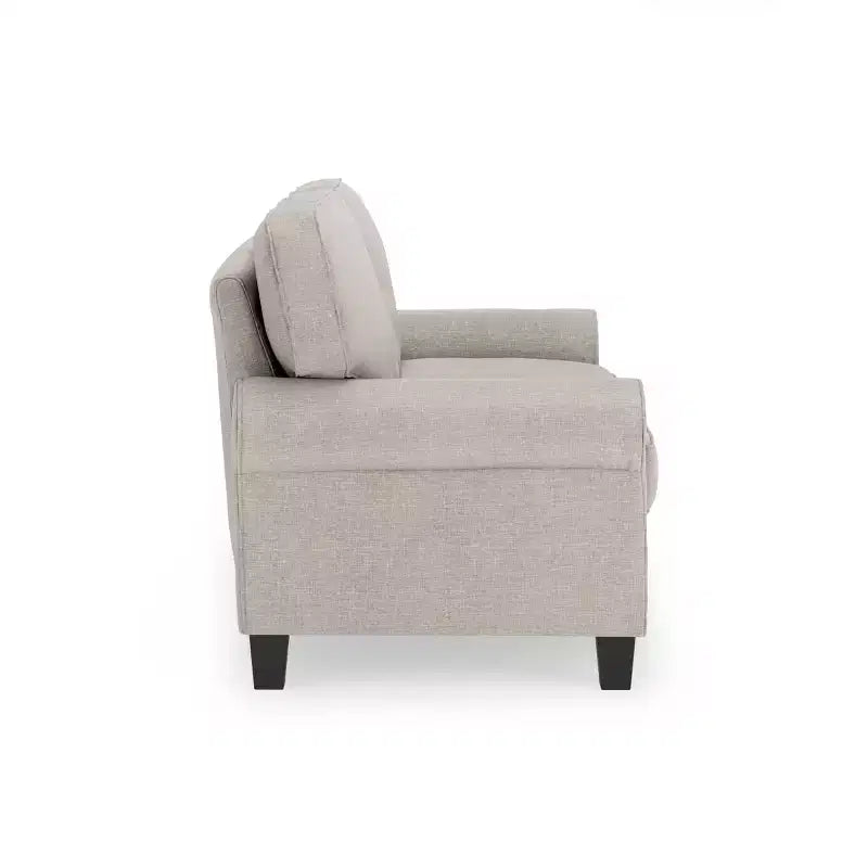 61 Inch Copenhagen Loveseat - Polyester Fabric, Tool-Free Assembly