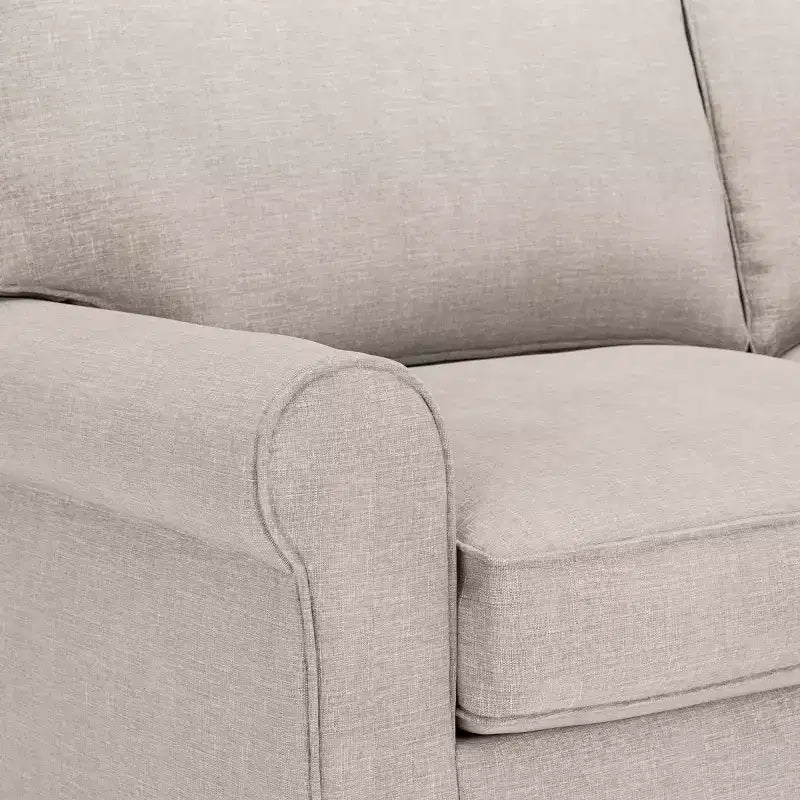 61 Inch Copenhagen Loveseat - Polyester Fabric, Tool-Free Assembly