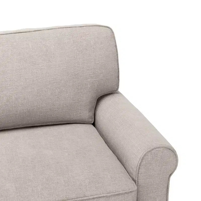 61 Inch Copenhagen Loveseat - Polyester Fabric, Tool-Free Assembly
