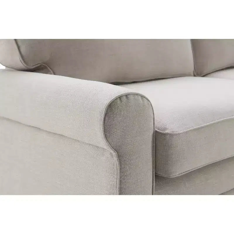 61 Inch Copenhagen Loveseat - Polyester Fabric, Tool-Free Assembly