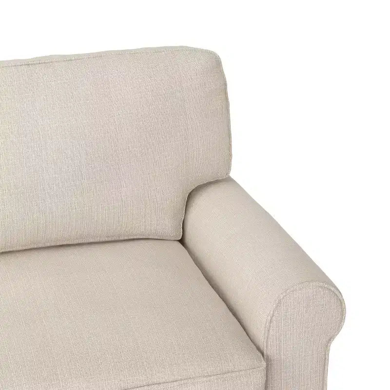 61 Inch Copenhagen Loveseat - Polyester Fabric, Tool-Free Assembly