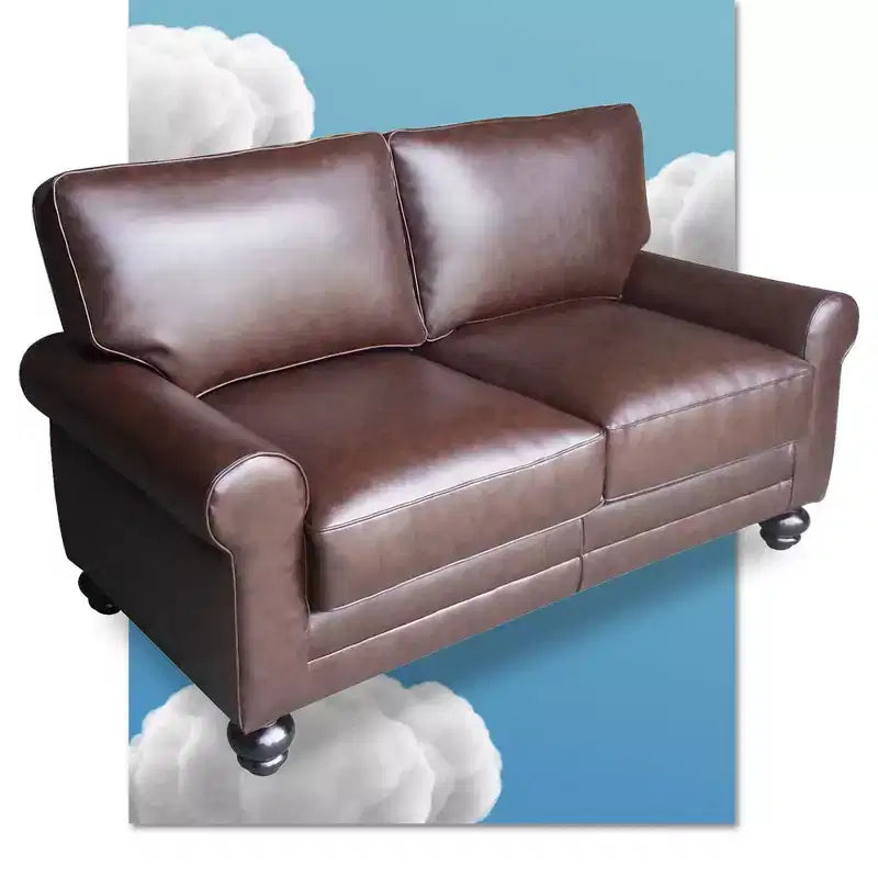 61 Inch Copenhagen Loveseat - Polyester Fabric, Tool-Free Assembly