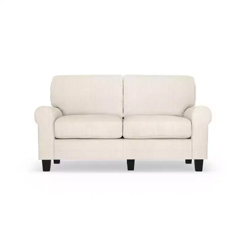 61 Inch Copenhagen Loveseat - Polyester Fabric, Tool-Free Assembly