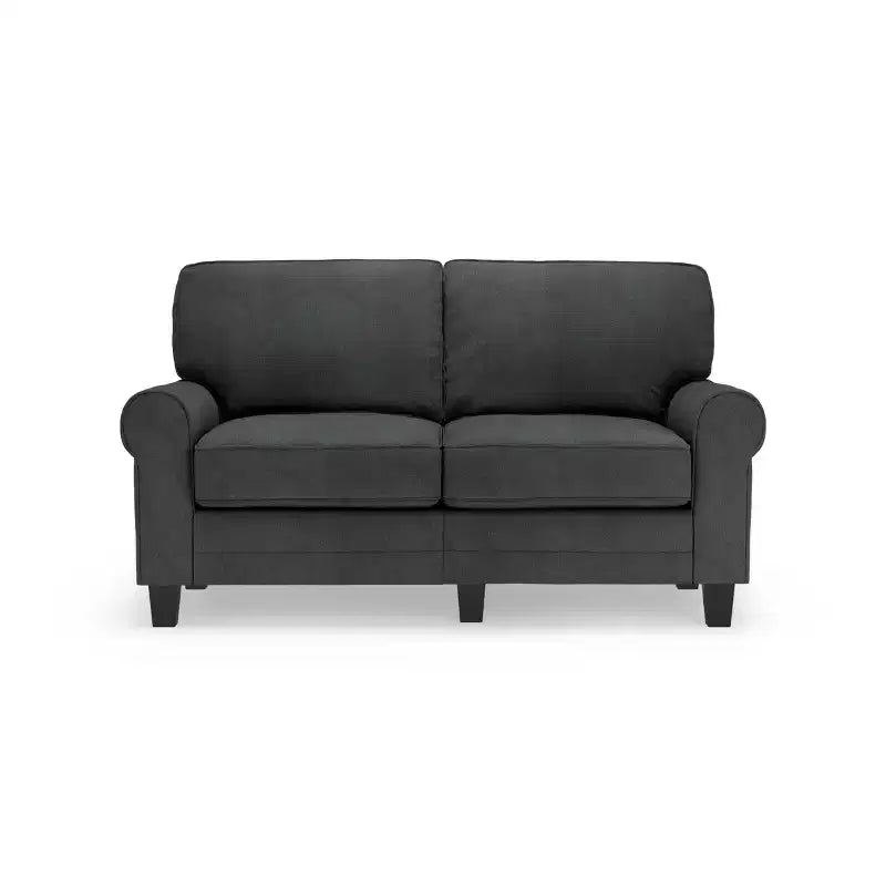 61 Inch Copenhagen Loveseat - Polyester Fabric, Tool-Free Assembly