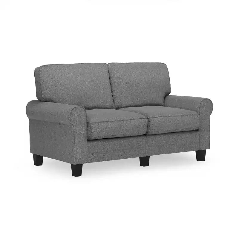 61 Inch Copenhagen Loveseat - Polyester Fabric, Tool-Free Assembly