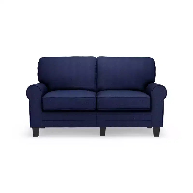 61 Inch Copenhagen Loveseat - Polyester Fabric, Tool-Free Assembly