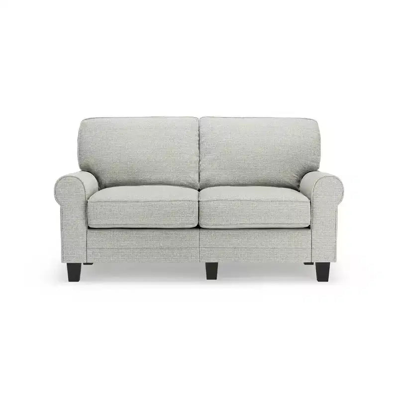 61 Inch Copenhagen Loveseat - Polyester Fabric, Tool-Free Assembly