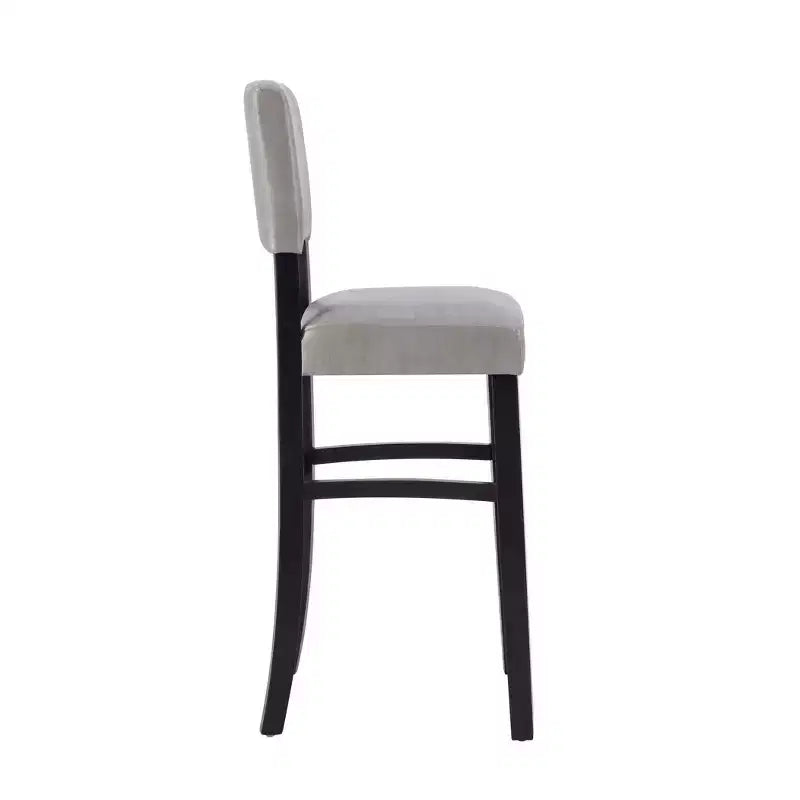 Morocco Upholstered Barstool - Faux Leather, Rubberwood Frame, 30 Inch Seat Height, 225 lb
