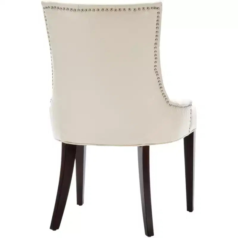 19" H Tufted Dining Chair with Nail Head Trim - Taupe