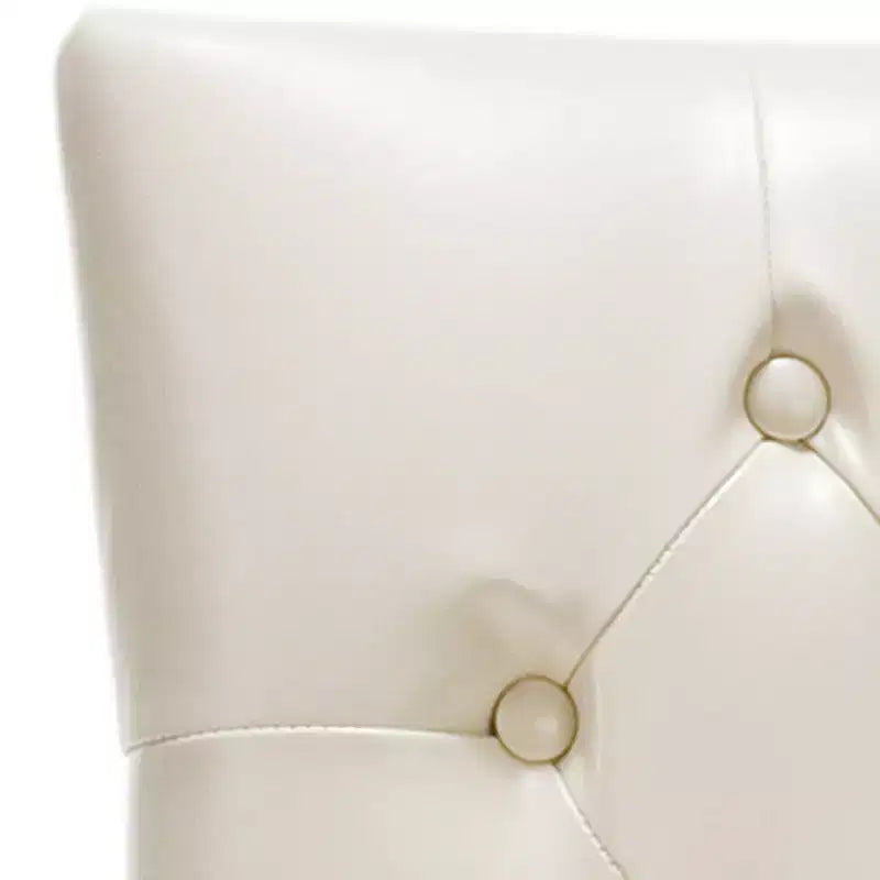 19" H Tufted Dining Chair with Nail Head Trim - Taupe