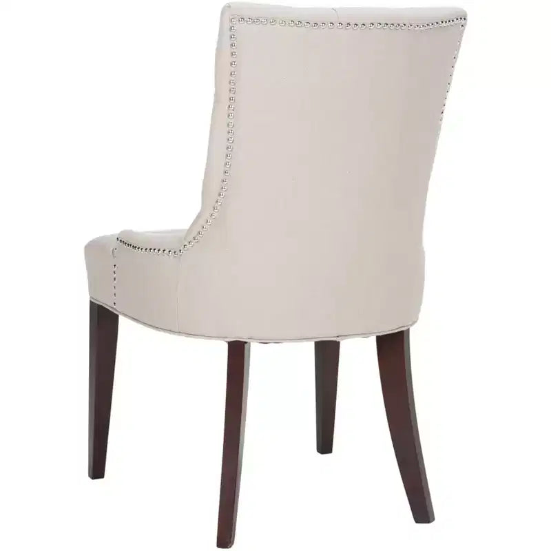 19" H Tufted Dining Chair with Nail Head Trim - Taupe