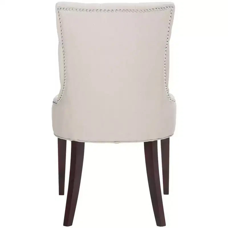 19" H Tufted Dining Chair with Nail Head Trim - Taupe