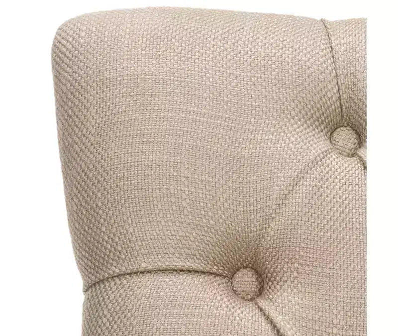 19" H Tufted Dining Chair with Nail Head Trim - Taupe