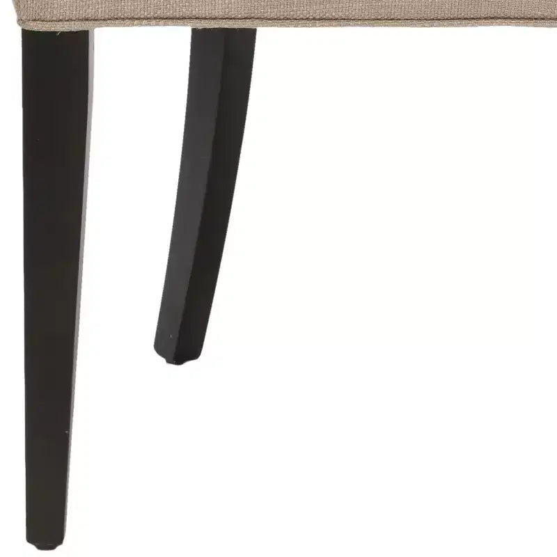 19" H Tufted Dining Chair with Nail Head Trim - Taupe