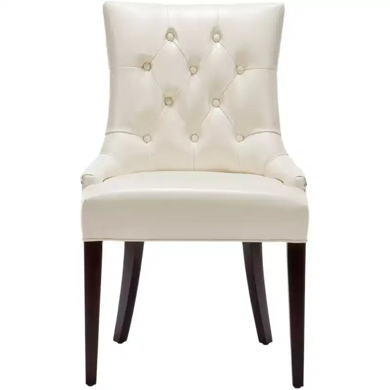 19" H Tufted Dining Chair with Nail Head Trim - Taupe