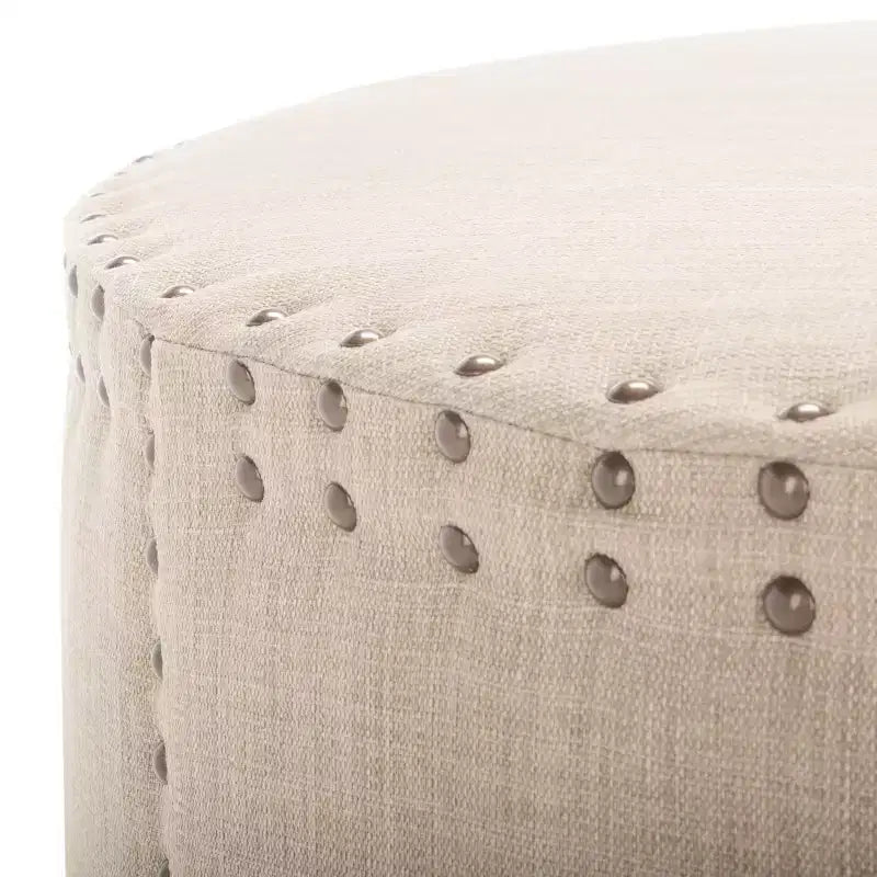 Sherri Tufted Ottoman - Beige