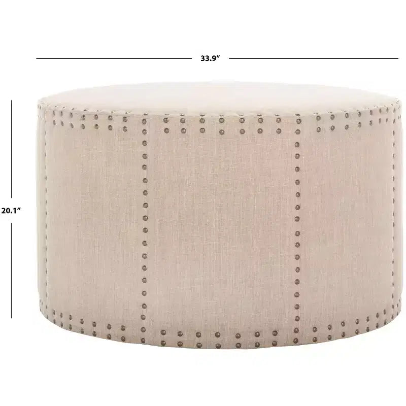 Sherri Tufted Ottoman - Beige